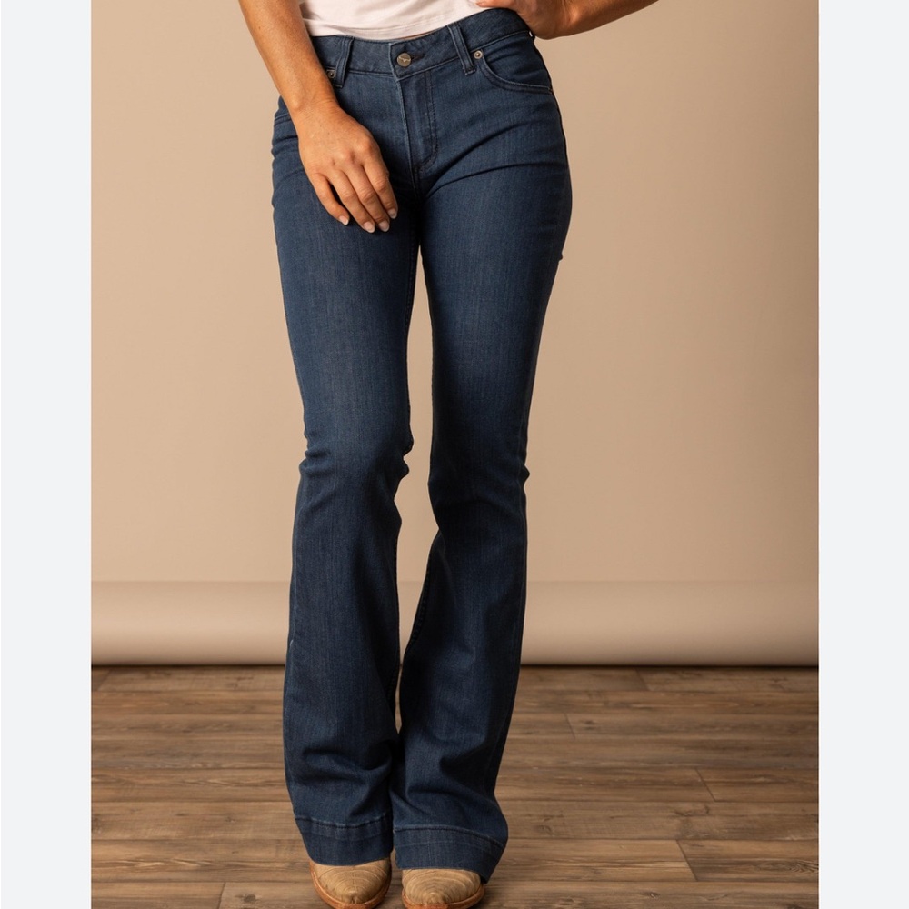 Kimes Ranch Women's Straight Leg Jeans - Dark Blue